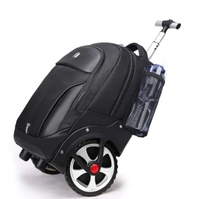 Afbeelding van Aoking Rolling multifunctionele rugzak op wielen, zakelijk, reizen, school, Compus wandelen, picknick, waterdicht
