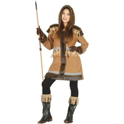 Afbeelding van Fiestas Guirca Verkleedpak Eskimo Dames Polyester Zwart Maat M