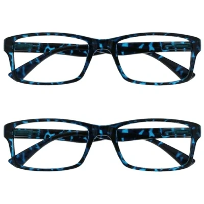 Afbeelding van UV Reader leesbril, blauw, schubbenwaarde, verpakking van 2 mannen/vrouwen, UVR2092Bl optisch vermogen +2,00