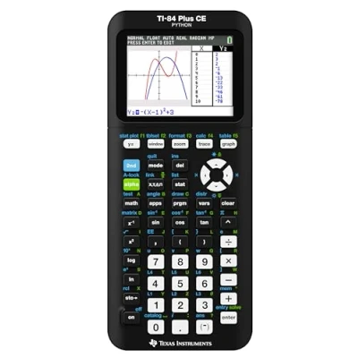 Afbeelding van TEXAS INSTRUMENTS TI 84 Plus CE kleurencalculator, zwart 7,5 inch