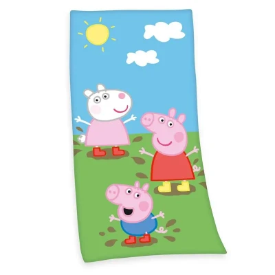Afbeelding van Herding Peppa Pig Badhanddoek, 75 x 150 cm, katoen/velours, meerkleurig