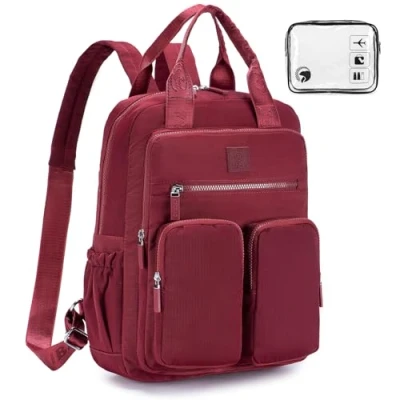 Afbeelding van BAGROUPS Ryanair Handbagage 40x30x20cm,Onder Seat Cabine Reizen Carry On Rugzak Maat 25L,14 inch laptoprugzak voor schoolwerk Trekking Handbagagetas Dames Bagage Rood