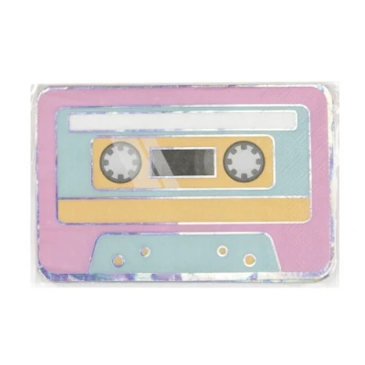 Afbeelding van Servetten cassettebandje 90&#039;s party (16st)