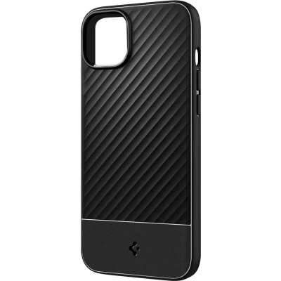 Afbeelding van Apple iPhone 14 Plus Hoesje Siliconen en TPU (zacht) Spigen Softcase/Backcover Zwart Telefoonhoesje Shockproof/Valbescherming