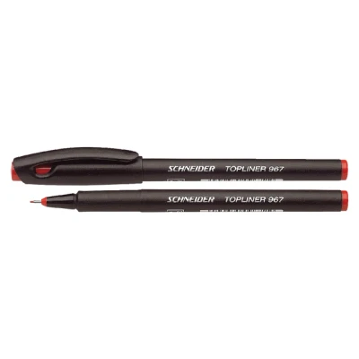 Afbeelding van 10x Schneider Fineliner Topliner 967 rood