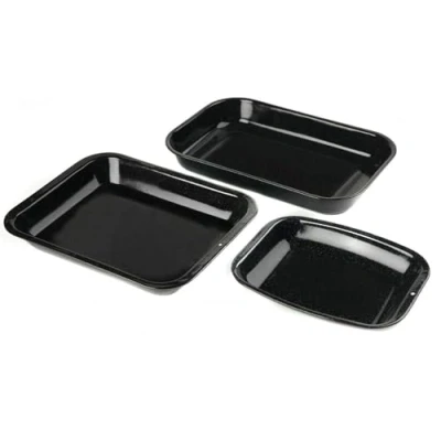 Afbeelding van Russell Hobbs Roaster &amp; Chop Roasting Baking Tray 3 delige set Vitreous Enamel