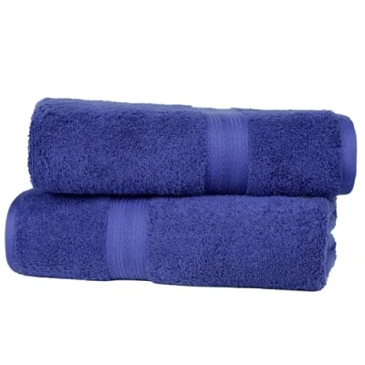 Afbeelding van Amazon Basics Handdoekenset, kleurecht, 2 delige badhanddoek, koningsblauw, 70 l x 60 B, 100% katoen 500 g/m²