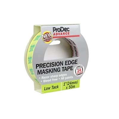 Afbeelding van ProDec Advance ATMT006 1 &quot;x 50m Precisie Rand Lage Tac Afplakband voor Scheermes Scherpe Lijnen zonder Verfbloeding, Groen, 24mm