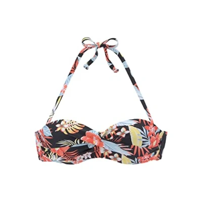 Afbeelding van s.Oliver Bikinitop, Dames, Maat: 34xB, Schwarz bedruckt