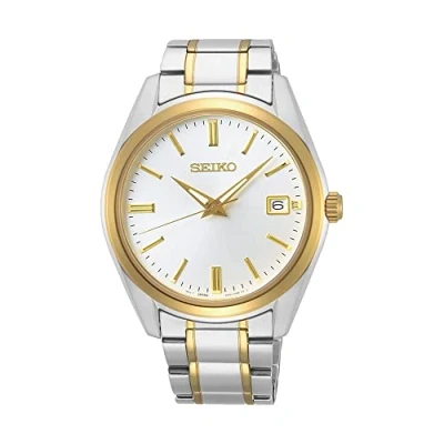 Afbeelding van Seiko SUR312P1 goudkleurige kast en bicolor band