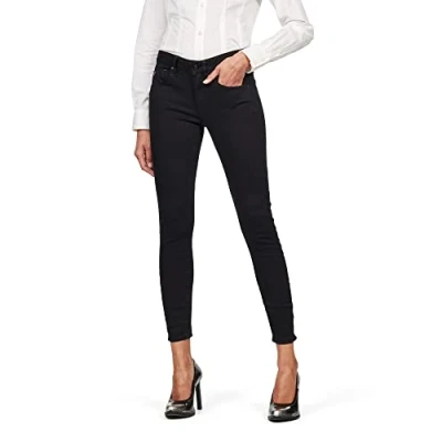 Afbeelding van G Star ARC 3D MID Skinny Jeans Fit, Dames, Maat: 29x32, Pitch black