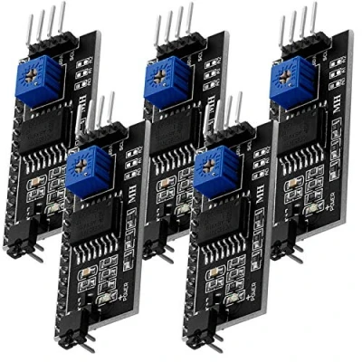 Afbeelding van AZDelivery 5 x I2C seriële adapter Board Module Interface per LCD Display 1602 E 2004 compatibel met Arduino inclusief Book!