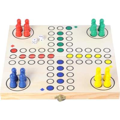 Afbeelding van Ludo: Hout Opklapbaar (NL/EN/FR/DE)