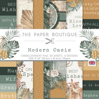 Afbeelding van The Paper Boutique Modern Oasis 8x8 Embellishments Pad