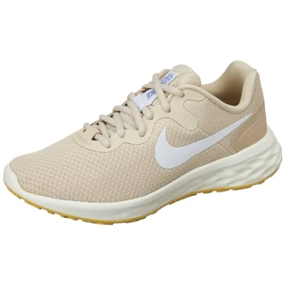 Afbeelding van Nike Revolution 6 Next Nature Hardloopschoenen voor dames, Sanddrift White Topaas Gold Indigo Haze Sail, 39 EU
