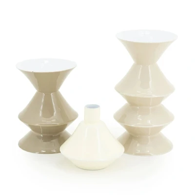 Afbeelding van By Boo Kaarsenhouder set Yack Beige