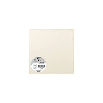 Afbeelding van Clairefontaine 1186C 25 kaarten pollen, 16 x cm, 210 g, ivoorkleurig.