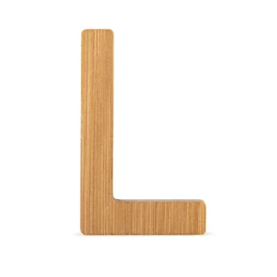 Afbeelding van small foot 12065 ABC letter L van duurzame bamboe, combineerbaar met andere letters als decoratie of deurbordje