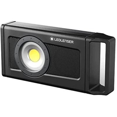 Afbeelding van Ledlenser iF4R music LED bouwlamp, oplaadbaar, draadloos, IP54, 2500 lumen, Bluetooth speaker, flexibele standvoet met magneet, statiefhouder, werklamp, schijnwerper