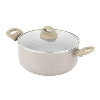 Afbeelding van FLORINA Aluminiumtopf ISLA 4,1L I 24 cm Aluminium Kochtopf mit Antihaftbeschichtung Schnelles und gleichmäßiges Erhitzen Soft Touch Griffe Ästhetisches Design