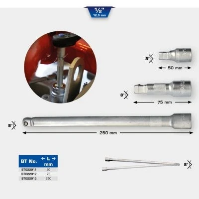 Afbeelding van BRILLIANT TOOLS BT022911 1/2&quot; zwenkbare verlenging, 50 mm [Powered by KS TOOLS]