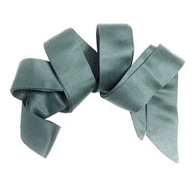 Afbeelding van Maya Deluxe Damesriem voor dames, satijnen sjerp, tailleband, strik, accessoire bruidsmeisjes, bruiloft, bal, avondgelegenheid, Misty Groen, L/XL