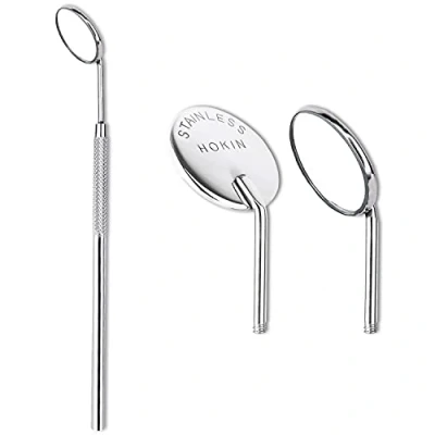 Afbeelding van HOKIN Dental Mirror, Mouth Mirror Dentist Tool Stainless Steel Tooth Inspection With Two Additional Removable Mirrors