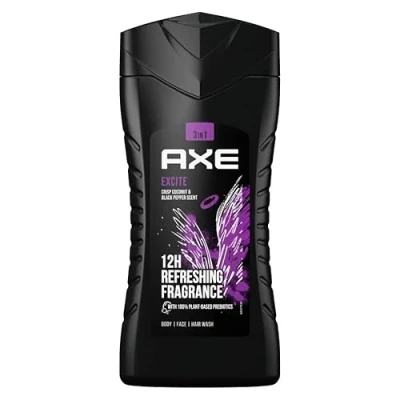 Afbeelding van 6x Axe Men douchegel 3 in 1 &quot;Excite&quot; 250 ml