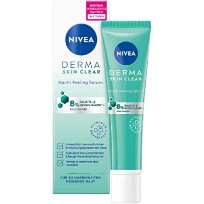 Afbeelding van Nivea Derma SKIN Clear Nacht Peeling Serum Nachtverzorging, Maat: 40 ml,