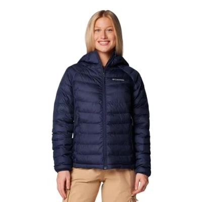 Afbeelding van Columbia Powder LITE Hooded Jacket Winterjas, Dames, Maat: XL, Collegiate navy