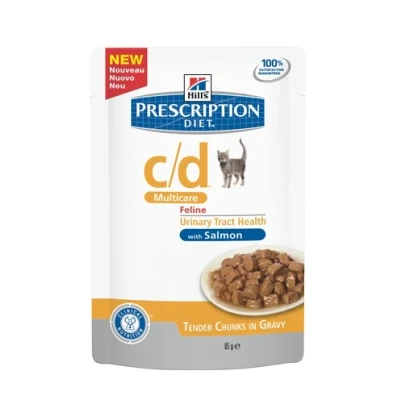 Afbeelding van Hill&#039;s Prescription Diet Feline C/D Multicare Zalm 12X85 GR