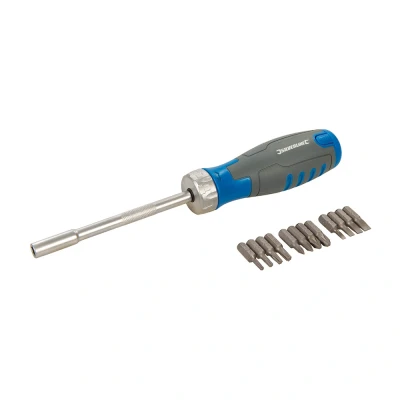 Afbeelding van Silverline 12 en 1 multi bit ratelschroevendraaier