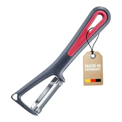 Afbeelding van Westmark Universele dunschiller met uitsteker, Gallant, vastgeschroefd roestvrijstalen mes, kleur: zwart/rood, 29012270