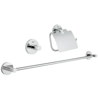 Afbeelding van Grohe Essentials Accesoires set 3 in 1 (haak closetrolhouder handdoekhouder) Chroom