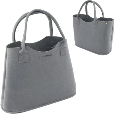 Afbeelding van 2 in 1 Uitbreidbare Vilten Shopper 47x20x35cm XL Boodschappentas Vilt Opbergmand Groot