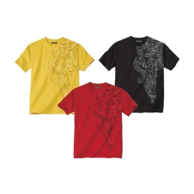 Afbeelding van ATLAS FOR MEN T shirts voor heren, set van 3 stuks, ronde hals, korte mouwen, verkrijgbaar in grote maten M tot 5XL, XL