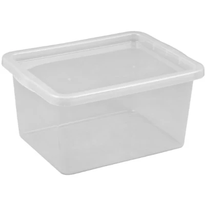 Afbeelding van Doos met deksel Basisbox Plast Team 18l/43x33x21,6cm transparant