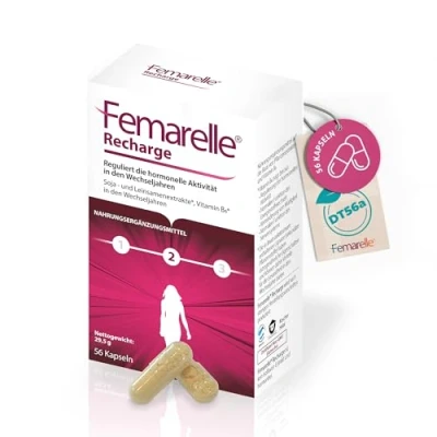Afbeelding van Femarelle Recharge Menopause Relief for Hot Flashes, Night Sweats, Mood Swings &amp; More. Clinically Shown to Relieve Menopausal Symptoms 1 Month Supply