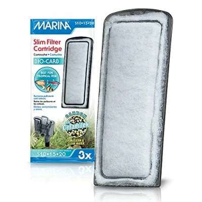 Afbeelding van Marina Bio Carb Slim Filter Cartridge, 3 x pack, carbon met ceramitek pad voor S10, S15 en S20 tropische aquarium filters