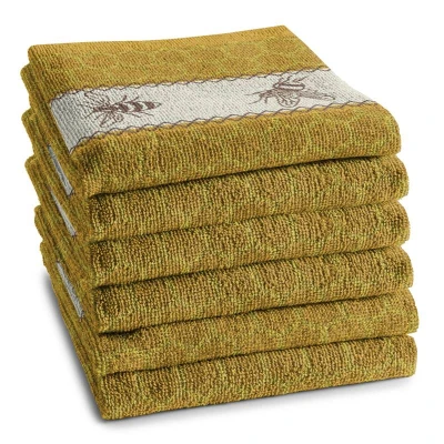 Afbeelding van Keukendoek DDDDD Bees Yellow (set van 6)