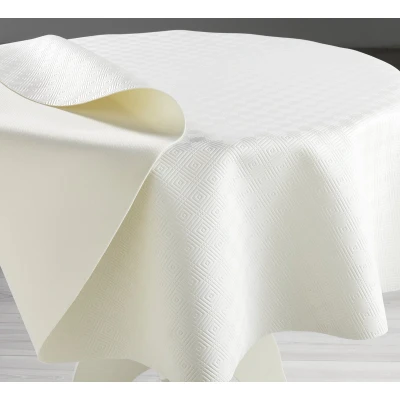Afbeelding van Venilia Tafelbeschermer wit rond 135 cm 170/100 tafelkleed, PVC polyester, x