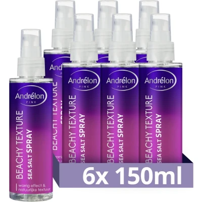 Afbeelding van 6x Andrelon Haarspray Beachy Texture 150 ml