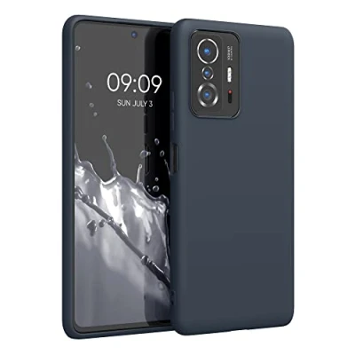 Afbeelding van kwmobile telefoonhoesje geschikt voor Xiaomi 11T / Pro Hoesje smartphone Back cover in bosbesblauw