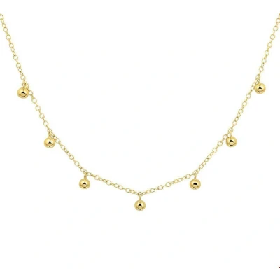 Afbeelding van Geelgoud op Zilveren Collier bolletjes 1 2100727