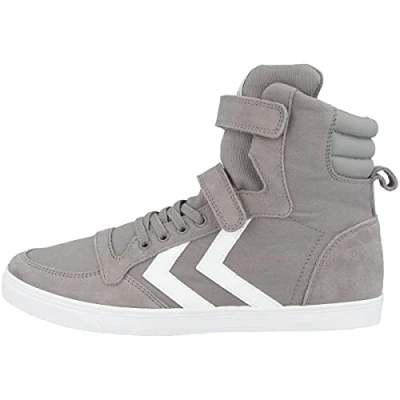 Afbeelding van Hummel Slimmer Stadil Sneakers hoog voor kinderen, Maat: 29, Frost grey Leer en textiel