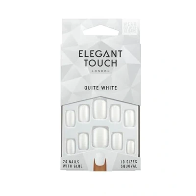 Afbeelding van Elegant Touch Quite White nails Kunstnagels Nagels Press on Plaknagels Nepnagels 24 stuks Beste Kwaliteit