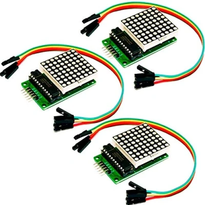 Afbeelding van AZDelivery MAX7219 8x8 1 Dot Matrix MCU LED Display Module compatibel met Arduino Inclusief E Book!