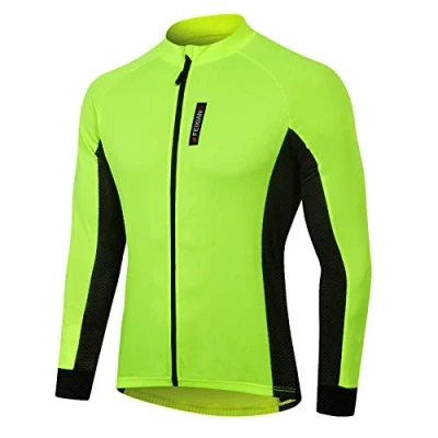 Afbeelding van MEETWEE fietsshirt voor heren, met korte mouwen, kleding mountainbikes, Groen 1 lang, M