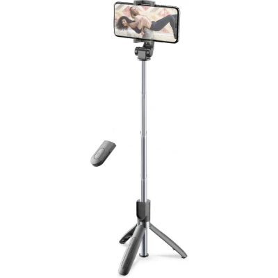 Afbeelding van Cellularline Cellular line Selfiestick Met Tripod Zwart