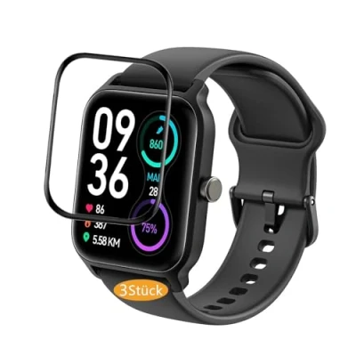 Afbeelding van Frgnie Beschermfolie compatibel met Woneligo Smartwatch 1,8 inch (3 stuks) 3D Curved Full Cover displaybeschermfolie, Gydom/IFMDA IDW13/IOWODO W13 fitnesshorloge
